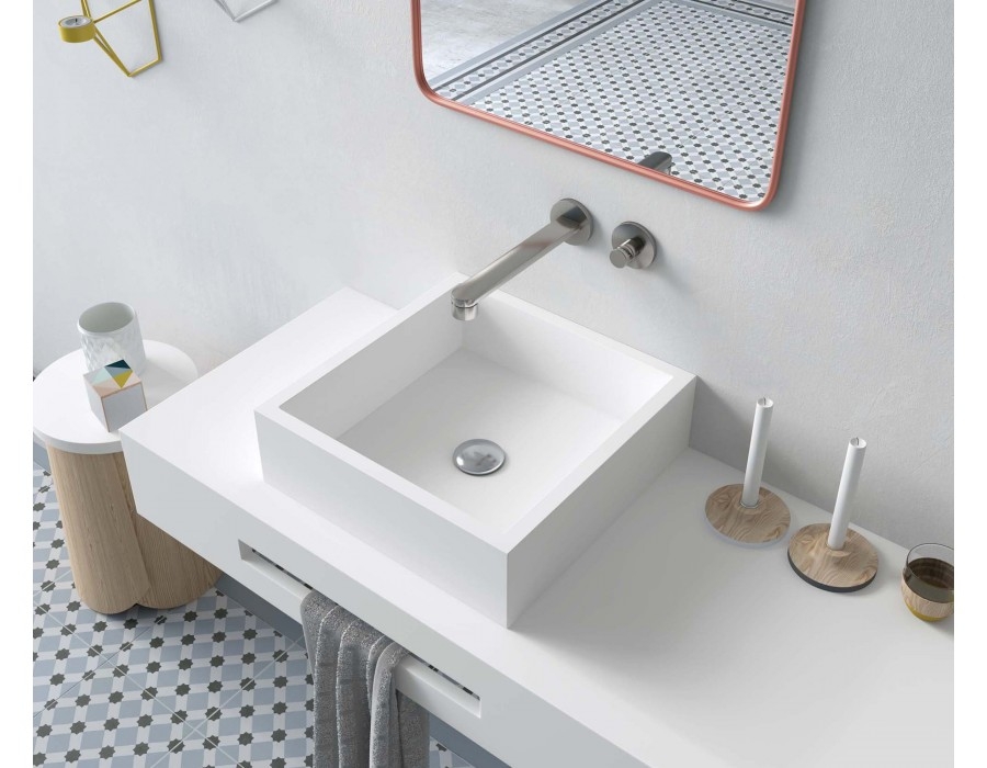 LAVABO SOLID SURFACE QUADRO ANYWAY SOLID JOMACARSA S C