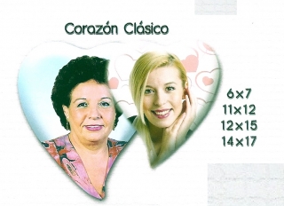 FOTO PORCELANA FORMA CORAZÓN CLÁSICO NOVEDAD