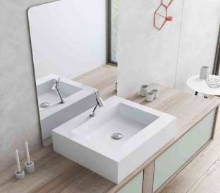 ENCIMERA LAVABO A MEDIDA PADOVA SOLID SURFACE. ANYWAY SOLID