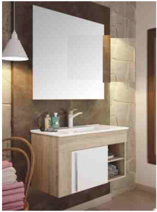 OFERTA CONJUNTO COMPLETO (MUEBLE+LAVABO+ESPEJO) FONDO REDUCIDO MIREIA.