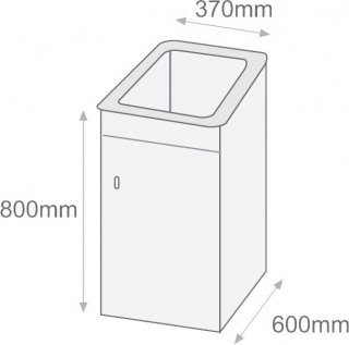 MUEBLE PARA PILA DE 40 CM DE MELAMINA SYAN