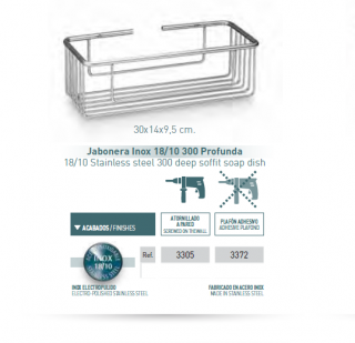 JABONERA  INOX - BELTRAN 3305

JABONERA PARA BAÑO INOX - BELTRAN 3305