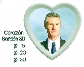 FOTO PORCELANA FORMA CORAZON 3D