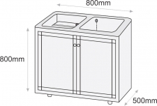 MUEBLE DE ALUMINIO COLOR BLANCO SYAN ENVÍO GRATIS A LA PENISULA