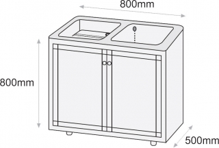 MUEBLE DE ALUMINIO COLOR BLANCO SYAN