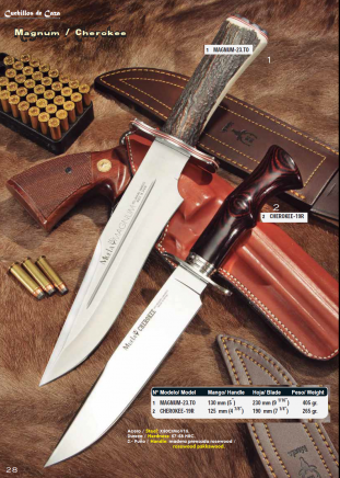 CUCHILLO MAGNUM Y CHEROKEE DE MUELA