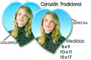 FOTO PORCELANA FORMA CORAZÓN TRADICIONAL