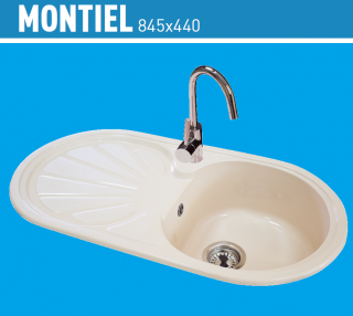 FREGADERO SINTÉTICO MONTIEL 1 SENO Y ESCURRIDOR 825X425MM URDAPLAST