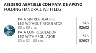 ASIDERO ABATIBLE CON PATA DE APOYO BELTRAN NUEVO 02602/02603