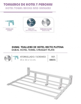 TOALLEROS DE HOTEL RECTO DE PLETINA DE BELTRAN 8655

INDUSTRIAS METALÚRGICAS BELTRÁN
