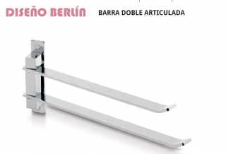 TOALLERO BARRA DOBLE ARTICULADA DISEÑO BERLÍN  DE BELTRAN 10029