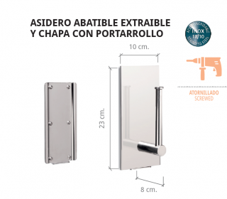 BELTRAN ASIDERO ABATIBLE EXTRAIBLE Y CHAPA CON PORTARROLLO NOVEDAD