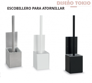 BELTRAN ESCOBILLERO PARA ATORNILLAR DISEÑO TOKIO
accesorios baño sin taladro

accesorios baño sin taladro negro
