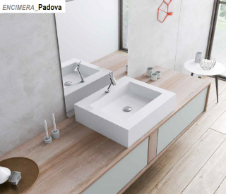 ENCIMERA LAVABO A MEDIDA PADOVA SOLID SURFACE. ANYWAY SOLID