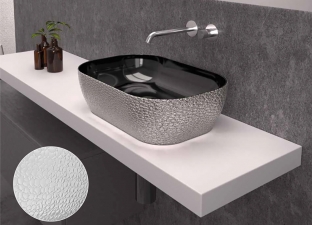 LAVABO  DE CERÁMICA  SOBRE ENCIMERA  NALON PLATA - DECORATIVO   ARTANDBATH 