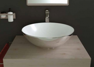 LAVABO DE CERÁMICA SOBRE ENCIMERA BOL BICOLOR   - DECORATIVO ARTANDBATH NOVEDAD