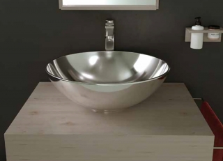 LAVABO DE CERÁMICA SOBRE ENCIMERA BOL PLATA -   DECORATIVO ARTANDBATH