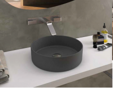 LAVABO DE CERÁMICA SOBRE ENCIMERA OSIRIS GRIS OSCURO   ARTANDBATH NUEVO