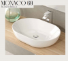 LAVABO BLANCO DE CERÁMICA  SOBRE ENCIMERA MONACO  ARTANDBATH