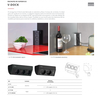 ENCHUFES DE SUPERFICIE V-DOCK CUCINE OGGI