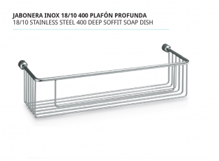 JABONERA PARA BAÑO INOX 18/10 400  - BELTRAN 03310