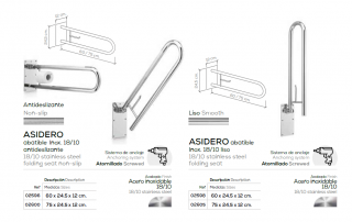 ASA DE BAÑO ABATIBLE MEDIDAS  MOD 304 - BELTRAN