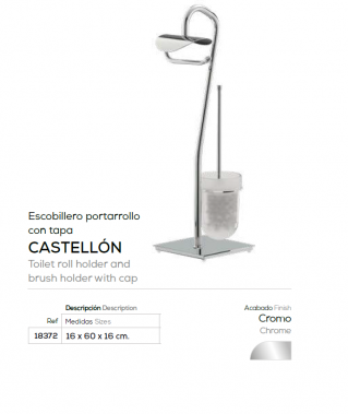 ESCOBILLERO PORTARROLLO  MODELO CASTELLON  BELTRAN 18372