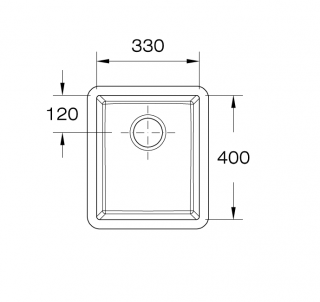  FRANKE FREGADERO BAJO ENCIMERA DE SOLID SURFACE FSS - 110 – 33