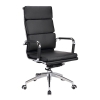 SILLA DE OFICINA EXECUTIVE PIEL SINTÉTICA NEGRA RESPALDO ALTO 75595 HISPANOHOGAR 