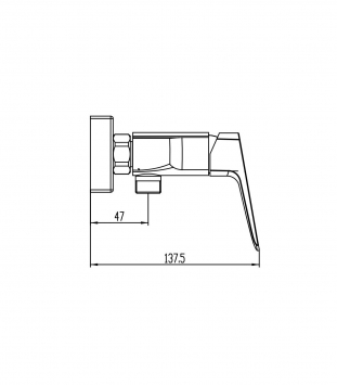 GRIFO MONOMANDO DE DUCHA MODELO MARRIOT NEGRO GME 3153NG