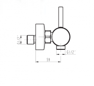 GRIFO NIQUEL CEPILLADO DE DUCHA  SIRIO  GME 3171NK