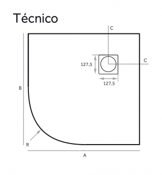 PLATO DUCHA SEMICIRCULAR GME ARDESIA PLUS