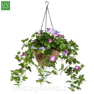  CESTA COLGANTE PETUNIA VIOLETA UV DECOPLANTA