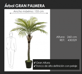 ÁRBOL GRAN PALMERA INTERIOR ARTIFICIAL  430329