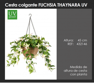 CESTA COLGANTE FUCHSIA THAYNARA UV  DECOPLANTA  432146