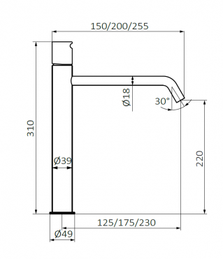 GRIFO DE LAVABO XXL COLECCIÓN COOL GRB 90 550 900