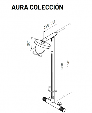 COLUMNA  TERMOSTATICA DE DUCHA CON GYRO GRB 75 625 750