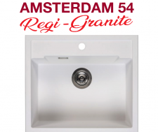 FREGADERO  MODELO AMSTERDAM 54 DE GRANITO  SOBRE ENCIMERA SOLFLESS EN SCTOCK